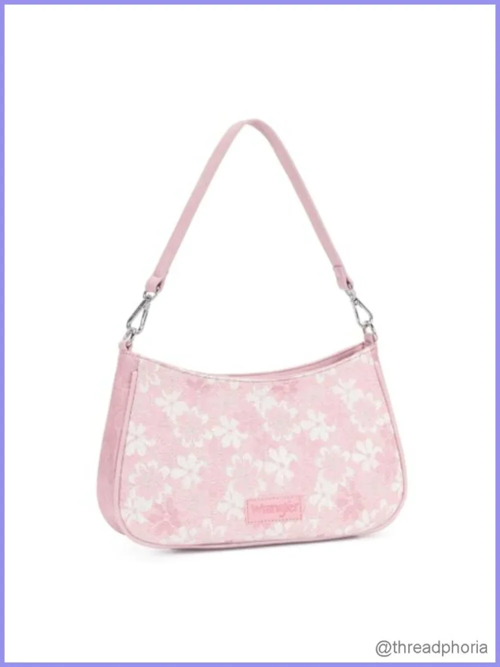 Lace Floral Faux Leather Hobo Handbag Small Purse Shoulder Bag